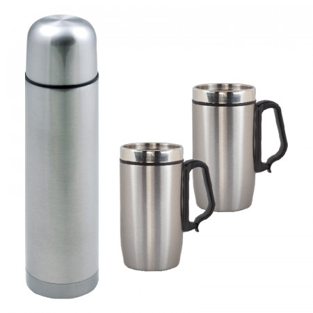 5050 Krom Hediyelik Set - Termos / 750 Ml - Çelik Kupa / 240 Ml 5050 Krom Hediyelik Set - Termos / 750 Ml - Çelik Kupa / 240 Ml