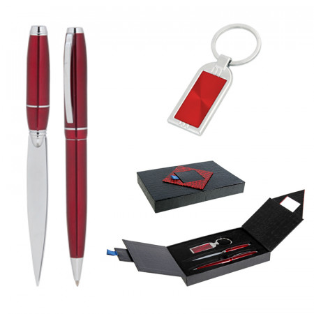 310 Kırmızı Hediyelik Set - Metal Tükenmez Kalem - Metal Anahtarlık - Zarf Açacağı 310 Kırmızı Hediyelik Set - Metal Tükenmez Kalem - Metal Anahtarlık - Zarf Açacağı