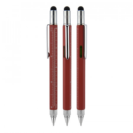 652 Kırmızı Metal Su Terazili - Tornavidalı Touchpen Kalem 652 Kırmızı Metal Su Terazili - Tornavidalı Touchpen Kalem
