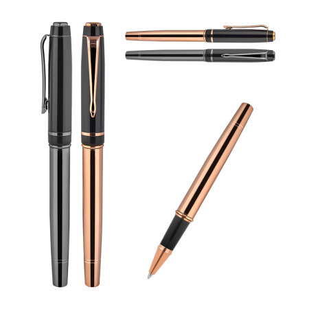 1219-R Rose Gold-Siyah Metal Roller Kalem 1219-R Rose Gold-Siyah Metal Roller Kalem