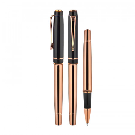 1219-R Rose Gold-Siyah Metal Roller Kalem 1219-R Rose Gold-Siyah Metal Roller Kalem
