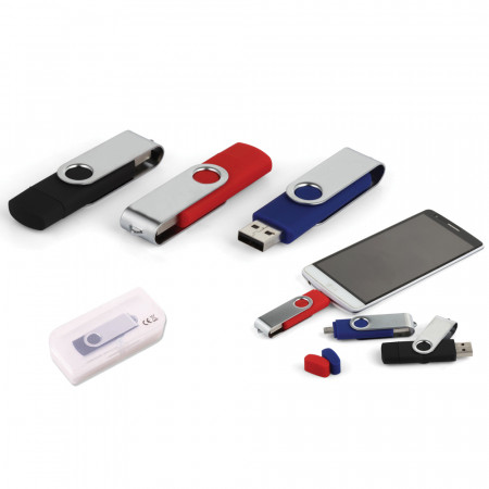 16 GB Döner Kapaklı USB Bellek (OTG Özellikli) 16 GB Döner Kapaklı USB Bellek (OTG Özellikli)