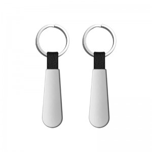 2418 Krom Çift Taraflı Metal Suni̇ Deri̇ Anahtarlık