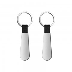 2418 Krom Çift Taraflı Metal Suni̇ Deri̇ Anahtarlık