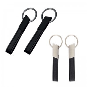 2411 Krom Çift Taraflı Metal Suni̇ Deri̇ Anahtarlık