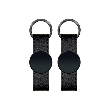 2405 Siyah Metal Suni̇ Deri̇ Anahtarlık