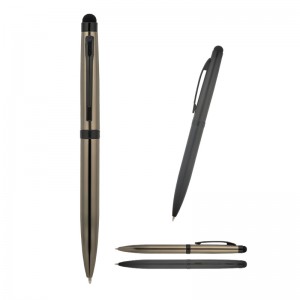 1113 Siyah Metal Tükenmez Touchpen Kalem