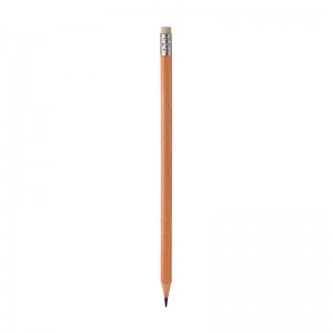 563 Ahşap Silgili Naturel Köşeli Kurşun Kalem (Ahşap Gövde)