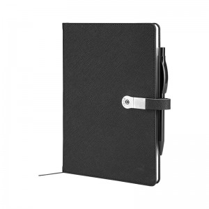 1701 Siyah 15 x 21 Termo Deri̇ USB'li Defter