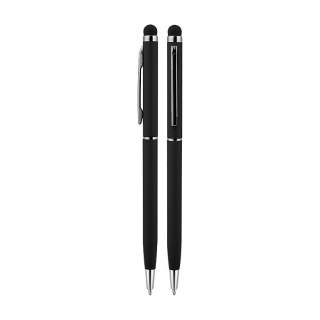 587 Siyah Metal Tükenmez Touchpen Kalem