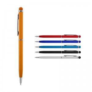 587 Lacivert Metal Tükenmez Touchpen Kalem