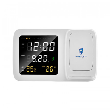 4230 Beyaz Wireless Şarj Cihazı & Dijital Saat 4230 Beyaz Wireless Şarj Cihazı & Dijital Saat
