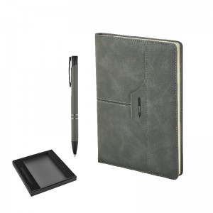 2430-K Gri Kalem & Defter Set