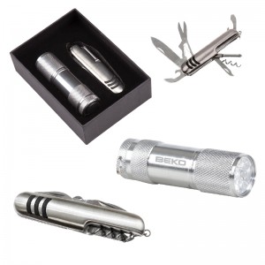 5041 Silver 7 Fonksiyonlu Çakı - Led Elfenerli Set