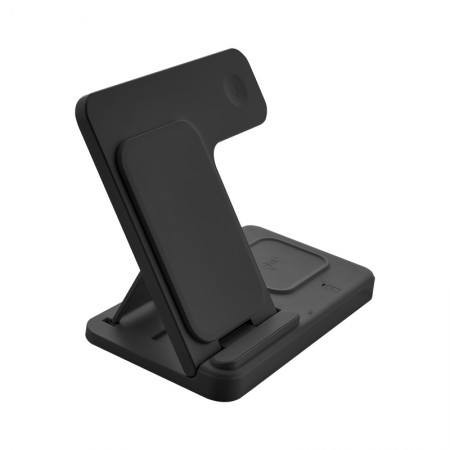 4220 Siyah 3'ü 1 Arada Kablosuz Şarj Cihazı