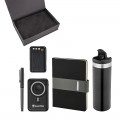 5078 Siyah Kalem & Defter & Powerbank & Termos Set