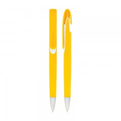 448-R Sarı Plastik Tükenmez Kalem