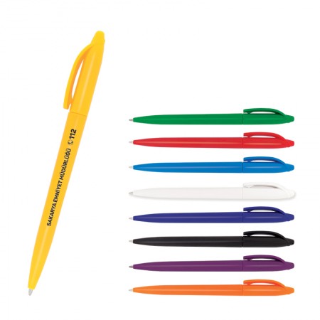 446 Turuncu Çevirmeli Plastik Tükenmez Kalem