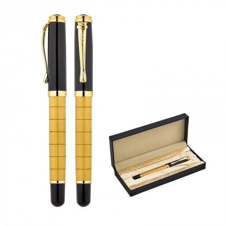 1214-KR Gold Metal Roller Kalem Seti