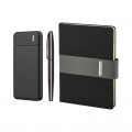 5070 Siyah Defter & Kalem & Powerbank Set