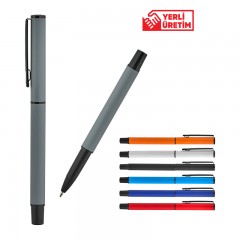 2025 BELEK Lacivert Metal Roller Süper Jel Refil Kalem Ruber