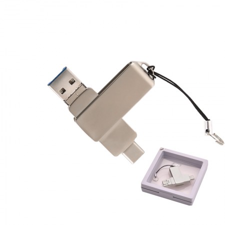 F-202-64 Silver 64 GB OTG Usb Bellek