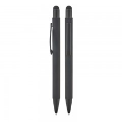 1027 Metal Tükenmez Touchpen Rubber Gövde Kalem