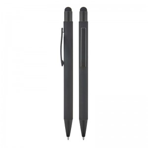 1027 Metal Tükenmez Touchpen Rubber Gövde Kalem