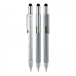 652 Metal Su Terazili - Tornavidalı Touchpen Kalem