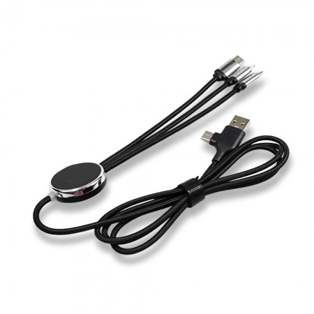 Işıklı Logo 60W Hızlı Type-C Uçlu Data Transferli Şarj Kablosu