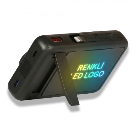 Renkli Işıklı Logo Magsafe 10000 mAh